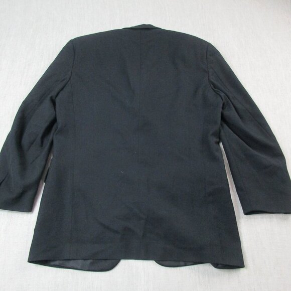 Pronto‎ Uomo Blazer Jacket Mens Black Jetted Pockets Single Breasted Notch Lapel - Picture 2 of 12